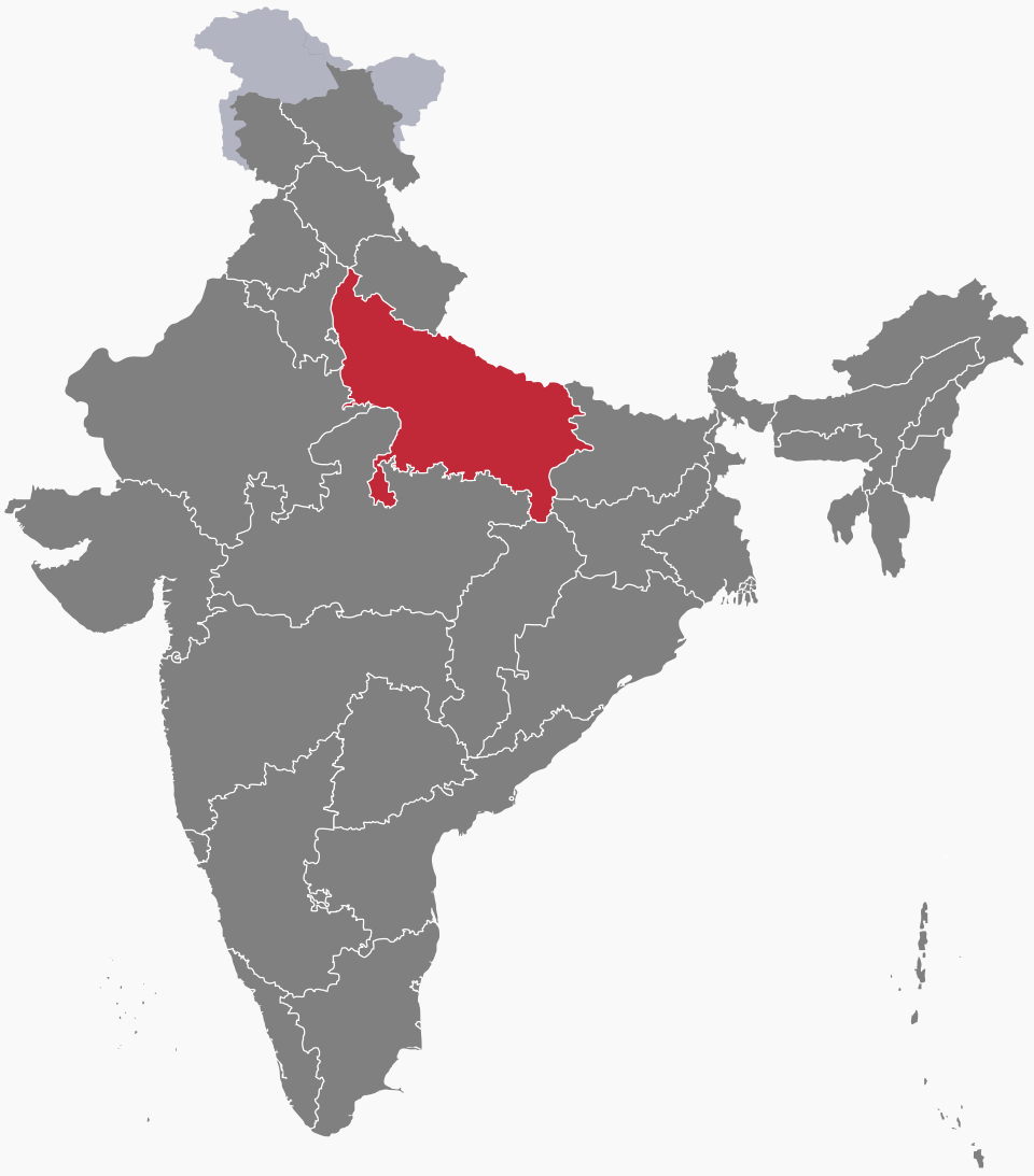 Uttar Pradesh Political Map